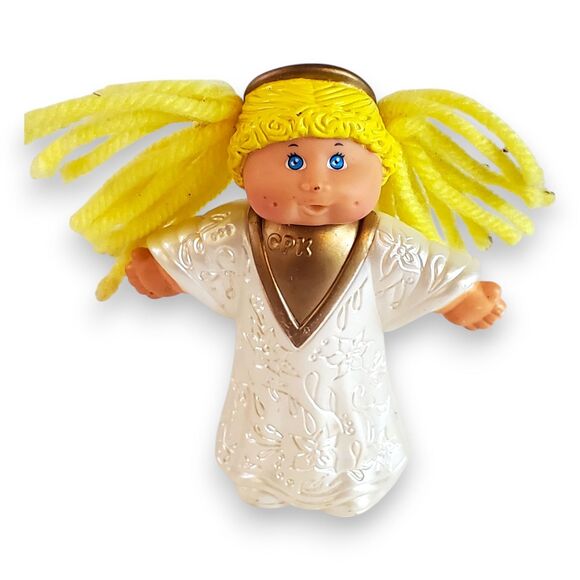 Lot of 3 VTG Angel Ornaments & Figurines Dept 56 Cabbage Patch Folk Art Kitsch - Picture 3 of 16